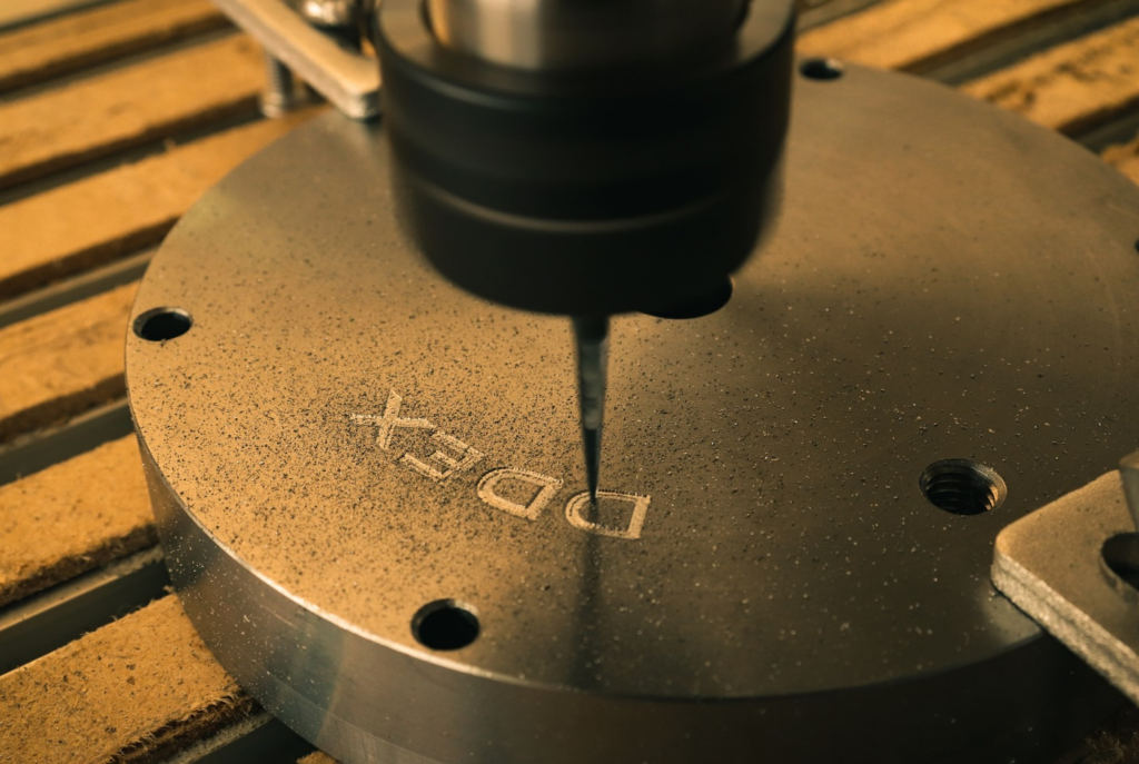 Using a CNC machine to engrave a name on an object